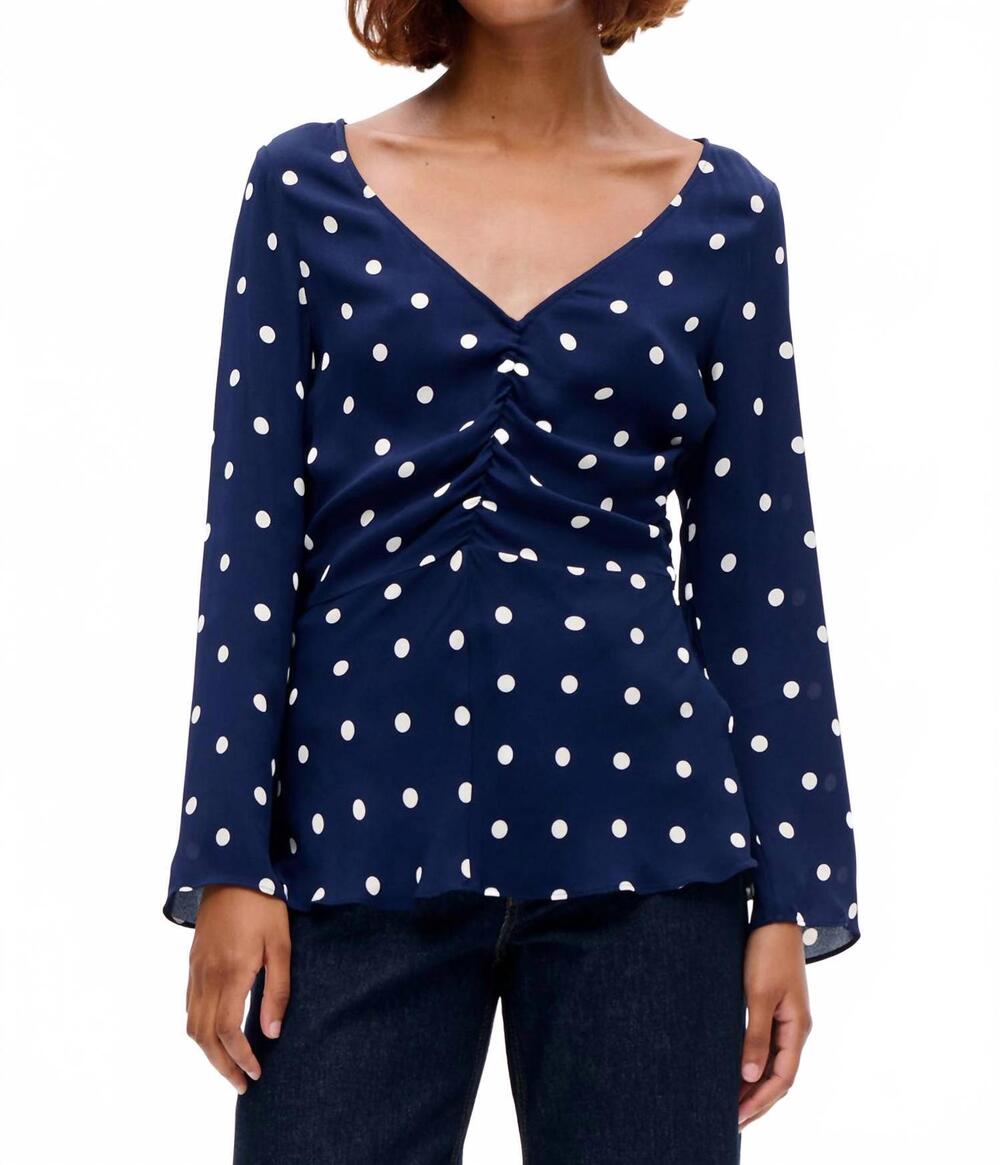 NEW BAUM UND PFERDGARTEN mallie blouse in navy dot